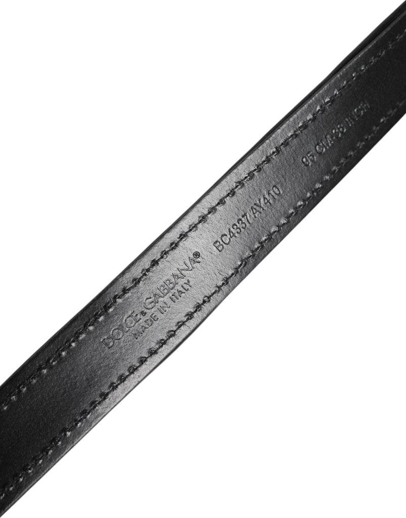 Dolce & Gabbana Black Sequin Embellished Metal Buckle Belt - Beyzy Store - Dolce & Gabbana