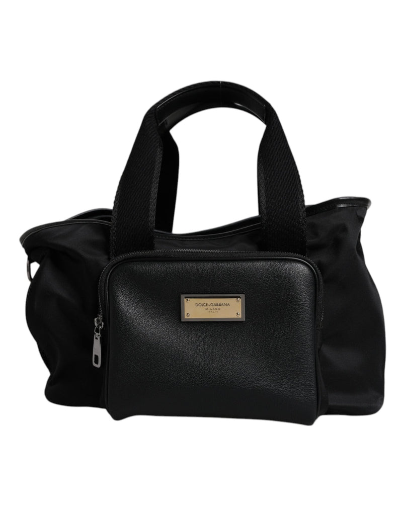 Dolce & Gabbana Black Shoulder Strap Pet Carry Logo Plaque Bag - Beyzy Store - Dolce & Gabbana