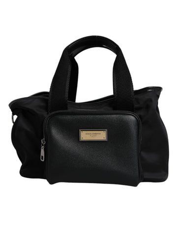 Dolce & Gabbana Black Shoulder Strap Pet Carry Logo Plaque Bag - Beyzy Store - Dolce & Gabbana