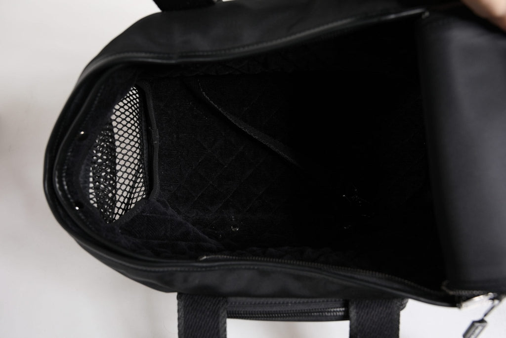 Dolce & Gabbana Black Shoulder Strap Pet Carry Logo Plaque Bag - Beyzy Store - Dolce & Gabbana