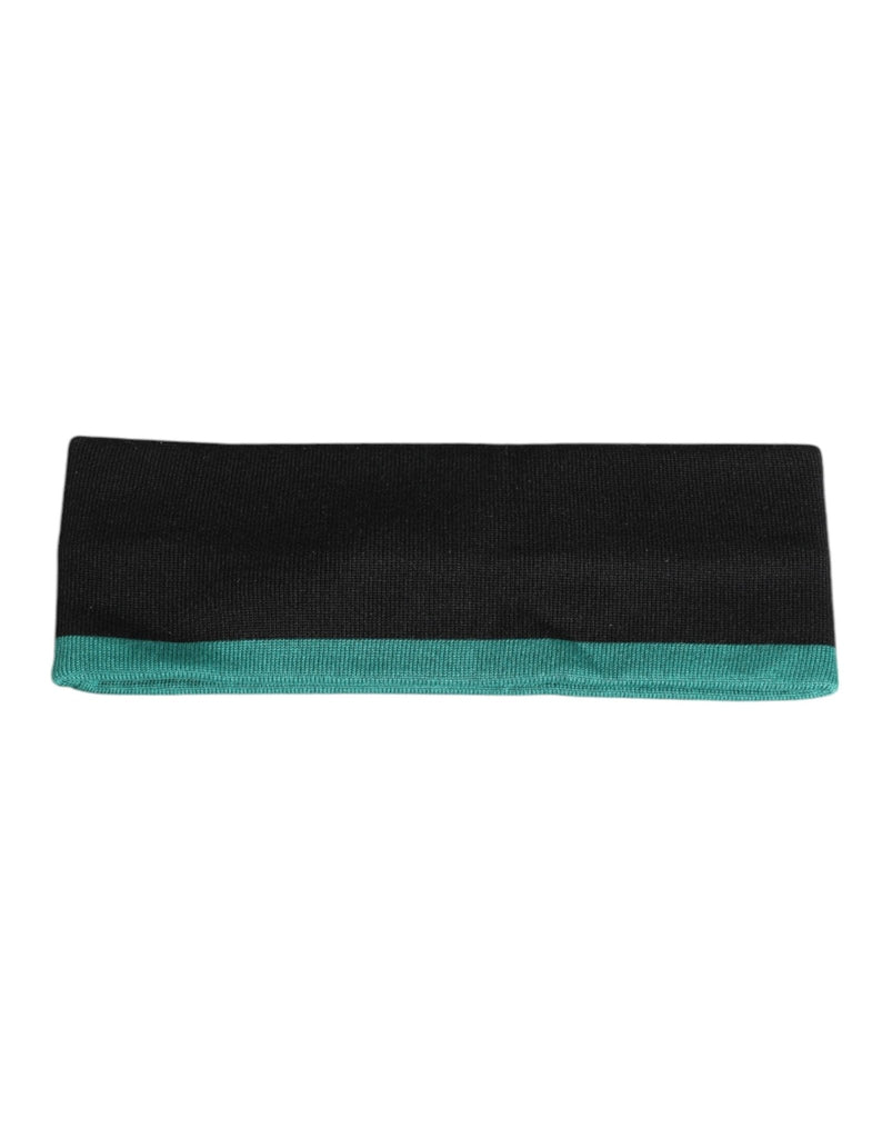 Dolce & Gabbana Black Silk Knitted DG Queen Head Band Hat - Beyzy Store - Dolce & Gabbana