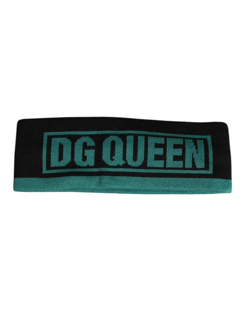 Dolce & Gabbana Black Silk Knitted DG Queen Head Band Hat - Beyzy Store - Dolce & Gabbana