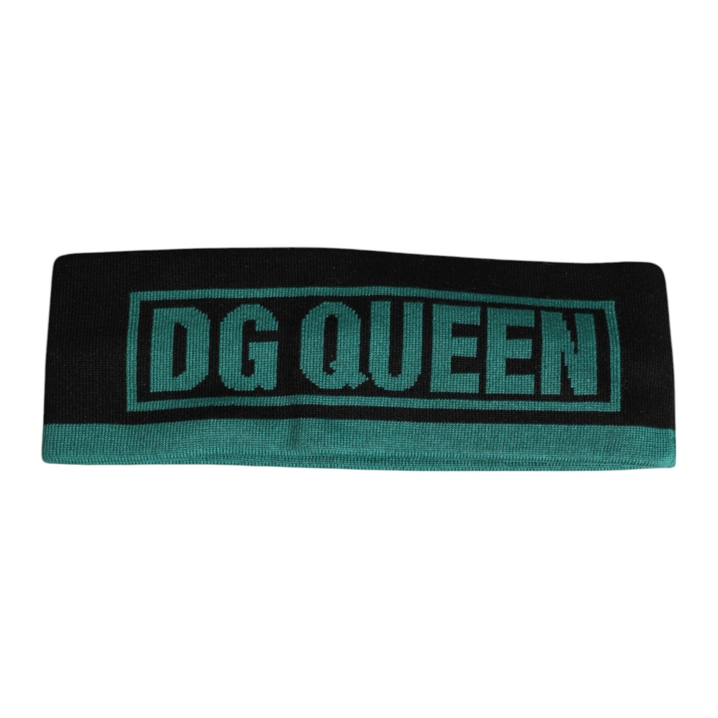 Dolce & Gabbana Black Silk Knitted DG Queen Head Band Hat - Beyzy Store - Dolce & Gabbana