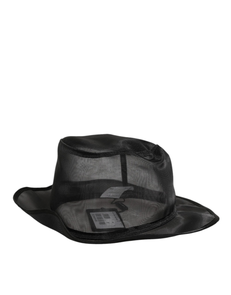Dolce & Gabbana Black Silk Mesh Bucket Men Fisherman Cap Hat - Beyzy Store - Dolce & Gabbana
