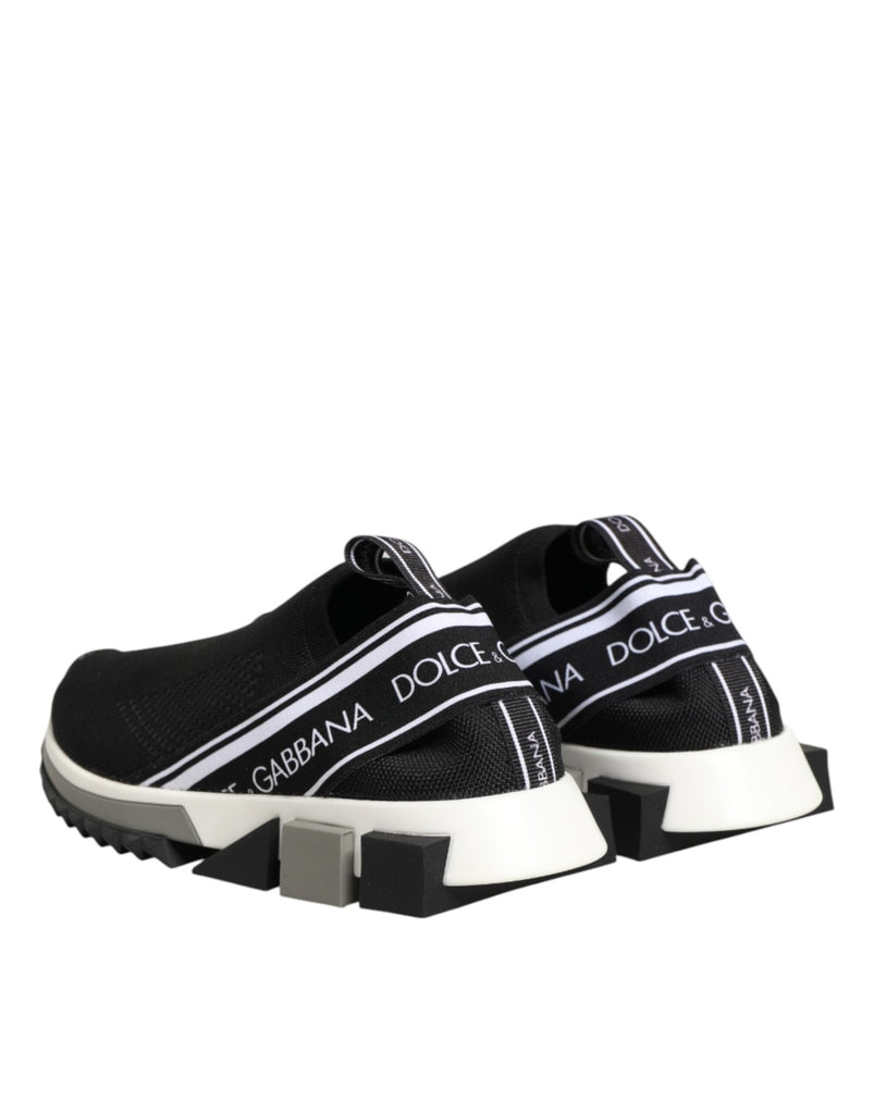 Dolce & Gabbana Black Slip On Sorrento Low Top Sneakers Shoes - Beyzy Store - Dolce & Gabbana