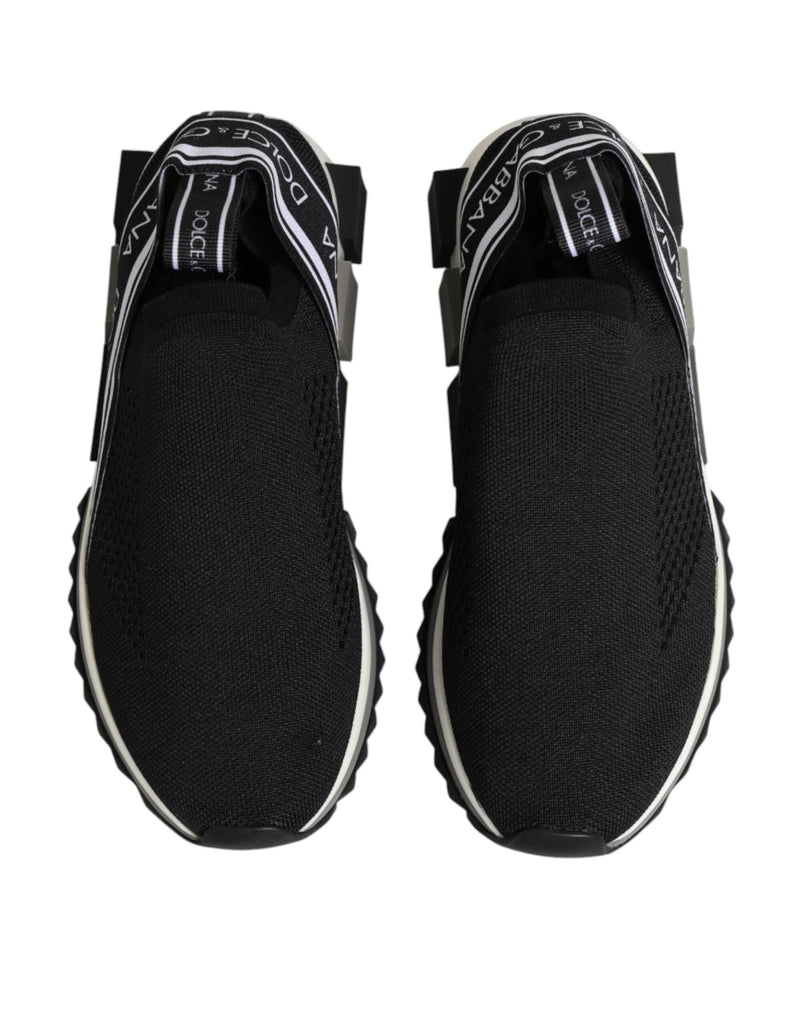 Dolce & Gabbana Black Slip On Sorrento Low Top Sneakers Shoes - Beyzy Store - Dolce & Gabbana