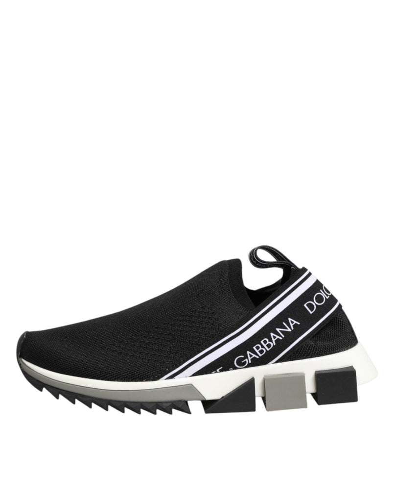 Dolce & Gabbana Black Slip On Sorrento Low Top Sneakers Shoes - Beyzy Store - Dolce & Gabbana