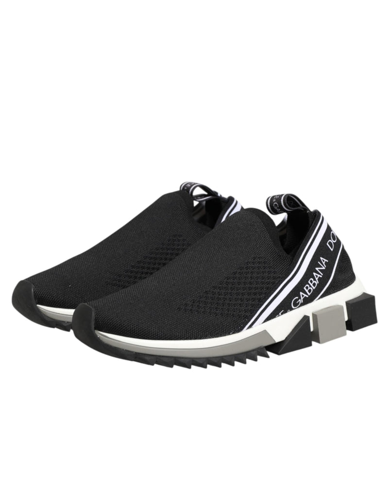 Dolce & Gabbana Black Slip On Sorrento Low Top Sneakers Shoes - Beyzy Store - Dolce & Gabbana