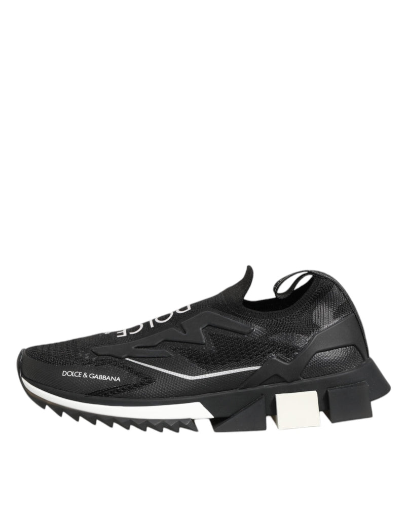 Dolce & Gabbana Black SORRENTO Sport Stretch Sneakers Shoes - Beyzy Store - Dolce & Gabbana