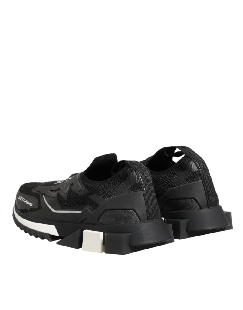 Dolce & Gabbana Black SORRENTO Sport Stretch Sneakers Shoes - Beyzy Store - Dolce & Gabbana
