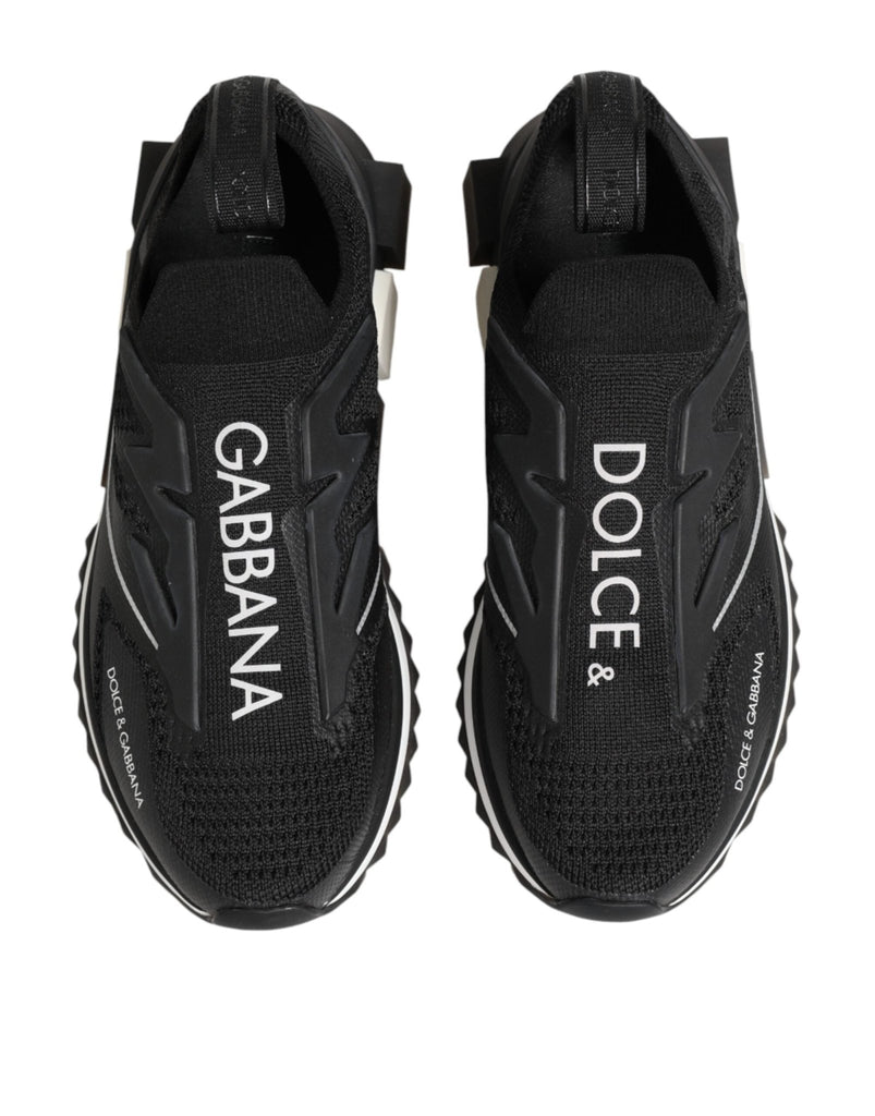 Dolce & Gabbana Black SORRENTO Sport Stretch Sneakers Shoes - Beyzy Store - Dolce & Gabbana
