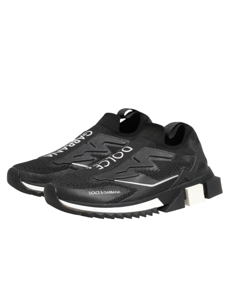 Dolce & Gabbana Black SORRENTO Sport Stretch Sneakers Shoes - Beyzy Store - Dolce & Gabbana