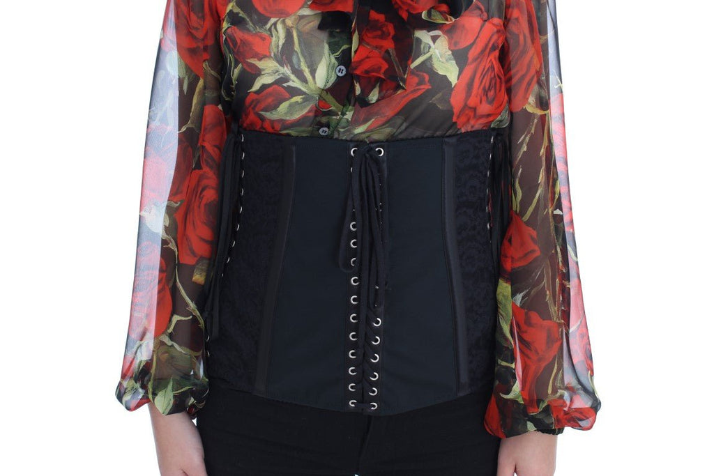 Dolce & Gabbana Black Stretch Corset Waist Strap Belt - Beyzy Store - Dolce & Gabbana