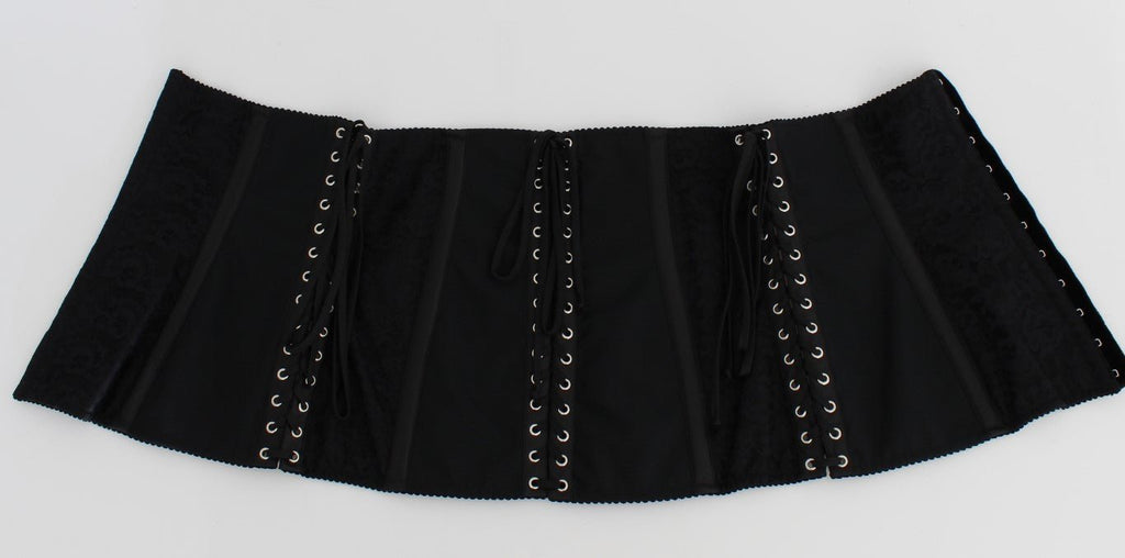 Dolce & Gabbana Black Stretch Corset Waist Strap Belt - Beyzy Store - Dolce & Gabbana