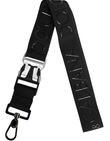 Dolce & Gabbana Black Stretch Polyester Rubberised DG Logo Keychain - Beyzy Store - Dolce & Gabbana