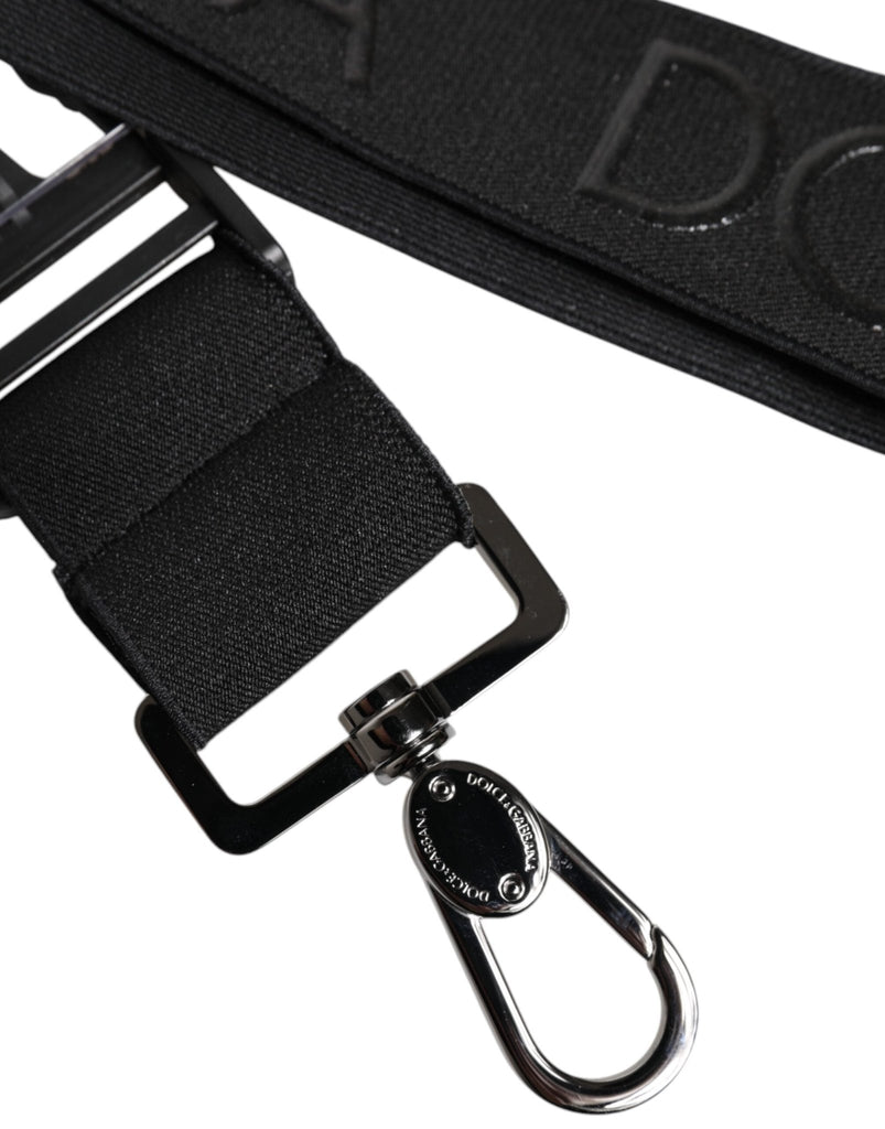 Dolce & Gabbana Black Stretch Polyester Rubberised DG Logo Keychain - Beyzy Store - Dolce & Gabbana