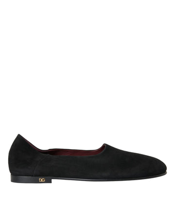 Dolce & Gabbana Black Suede Loafers Formal Dress Slip On Shoes - Beyzy Store - Dolce & Gabbana