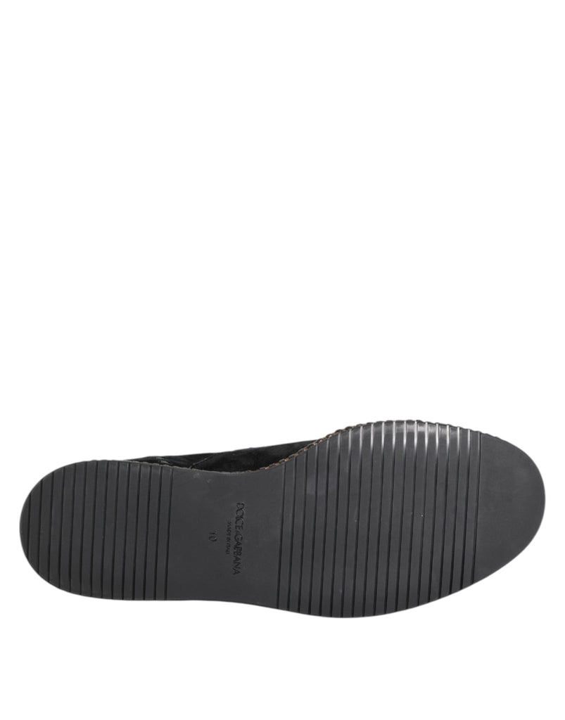 Dolce & Gabbana Black Suede Tassel Embellished Loafers Shoes - Beyzy Store - Dolce & Gabbana