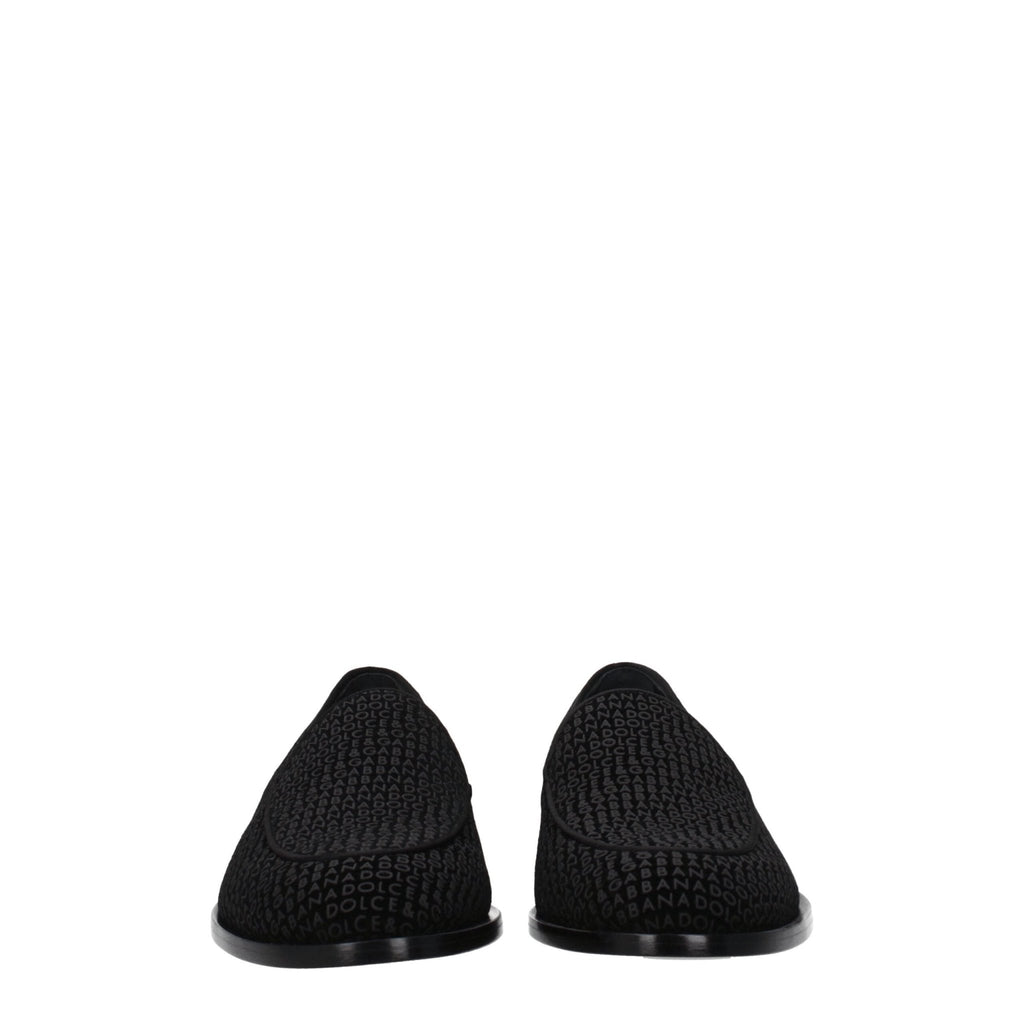 Dolce & Gabbana Black Velvet Slip - On Loafer - Beyzy Store - Dolce & Gabbana