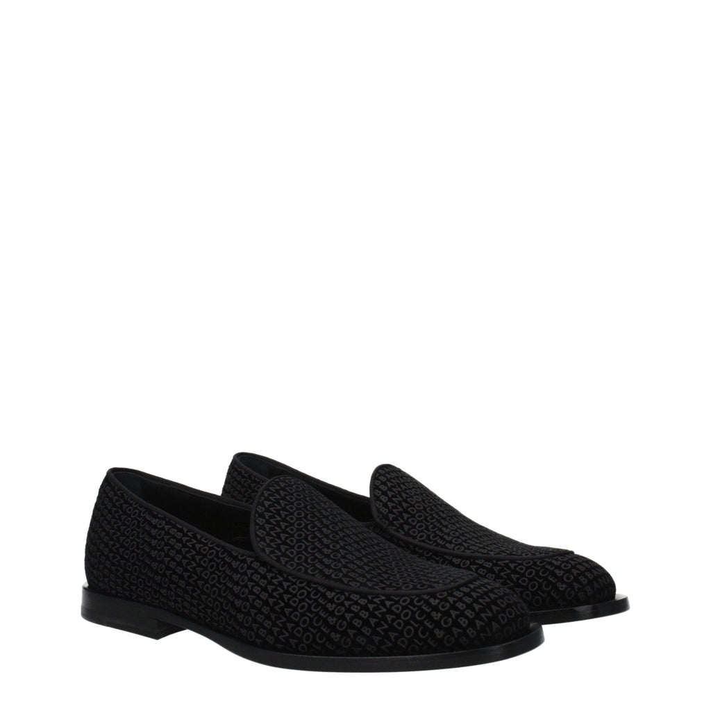 Dolce & Gabbana Black Velvet Slip - On Loafer - Beyzy Store - Dolce & Gabbana