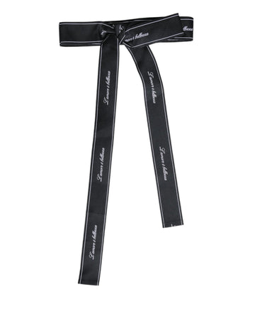 Dolce & Gabbana Black Waist Ribbon Wide Bow Logo Belt - Beyzy Store - Dolce & Gabbana