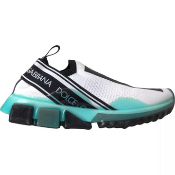Dolce & Gabbana Black White Blue Slip On Sorrento Sneakers - Beyzy Store - Dolce & Gabbana