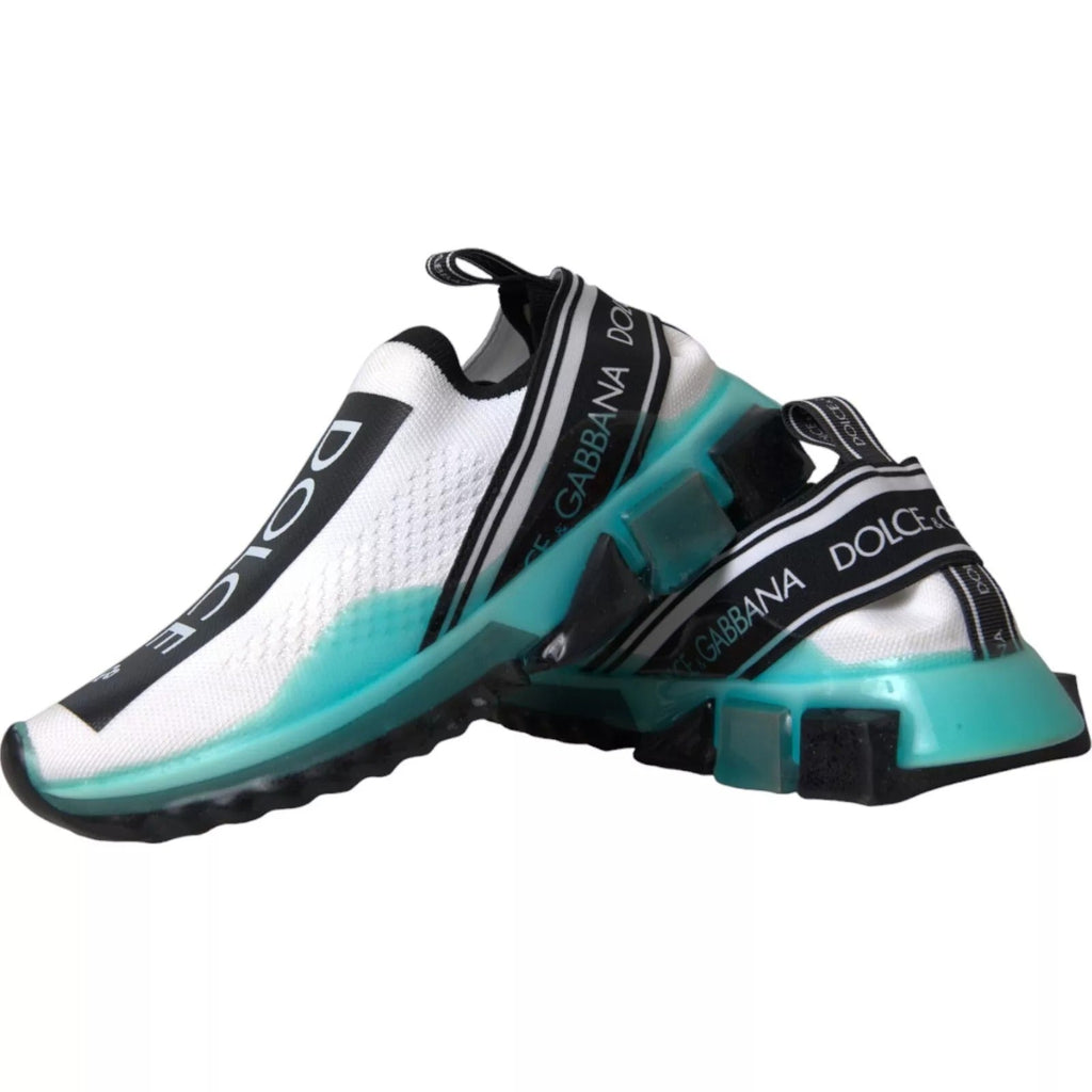 Dolce & Gabbana Black White Blue Slip On Sorrento Sneakers - Beyzy Store - Dolce & Gabbana