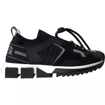 Dolce & Gabbana Black White Logo Sorrento Mens Sneakers Shoes - Beyzy Store - Dolce & Gabbana