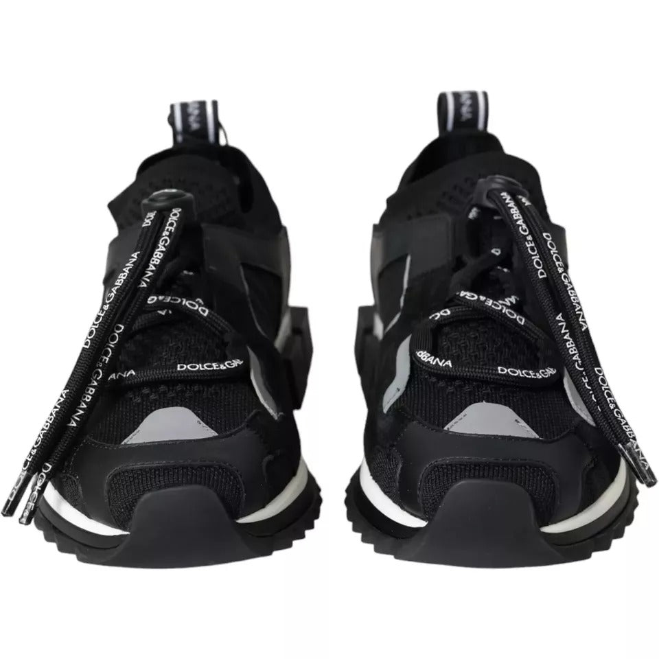 Dolce & Gabbana Black White Logo Sorrento Mens Sneakers Shoes - Beyzy Store - Dolce & Gabbana