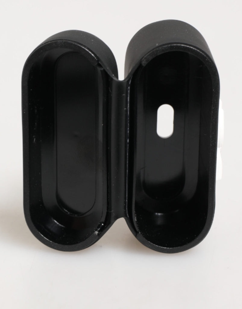 Dolce & Gabbana Black White Rubber Embossed Logo Accessory Airpods Case - Beyzy Store - Dolce & Gabbana
