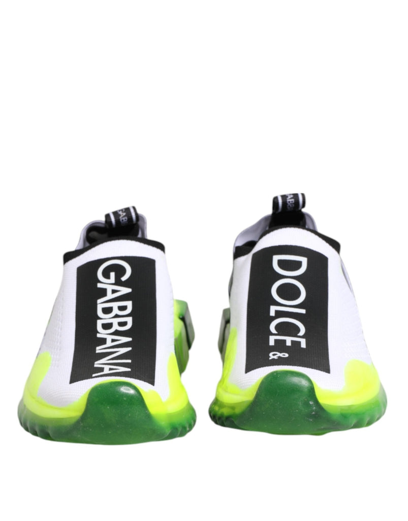 Dolce & Gabbana Black White Slip On Sorrento Sneakers Shoes - Beyzy Store - Dolce & Gabbana