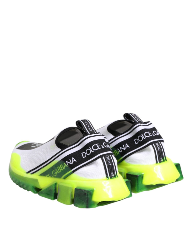 Dolce & Gabbana Black White Slip On Sorrento Sneakers Shoes - Beyzy Store - Dolce & Gabbana