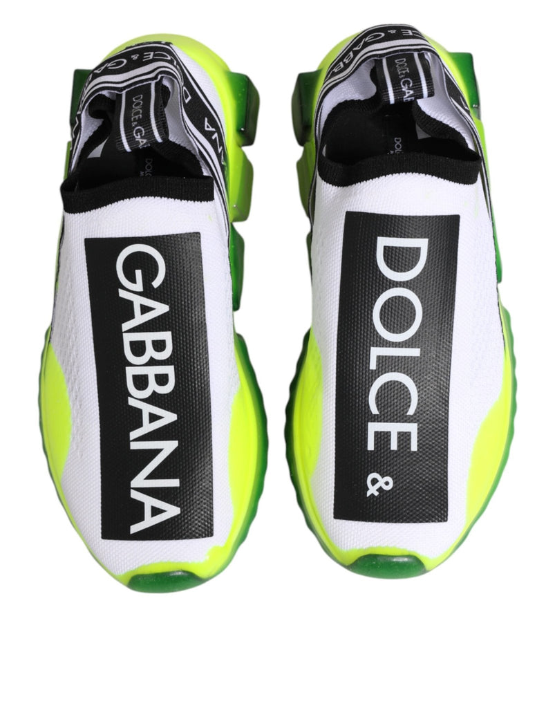 Dolce & Gabbana Black White Slip On Sorrento Sneakers Shoes - Beyzy Store - Dolce & Gabbana