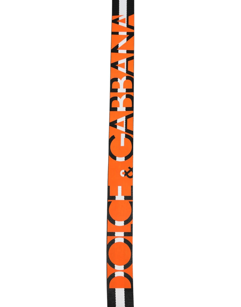 Dolce & Gabbana Black White Striped Logo Metal Buckle Belt - Beyzy Store - Dolce & Gabbana