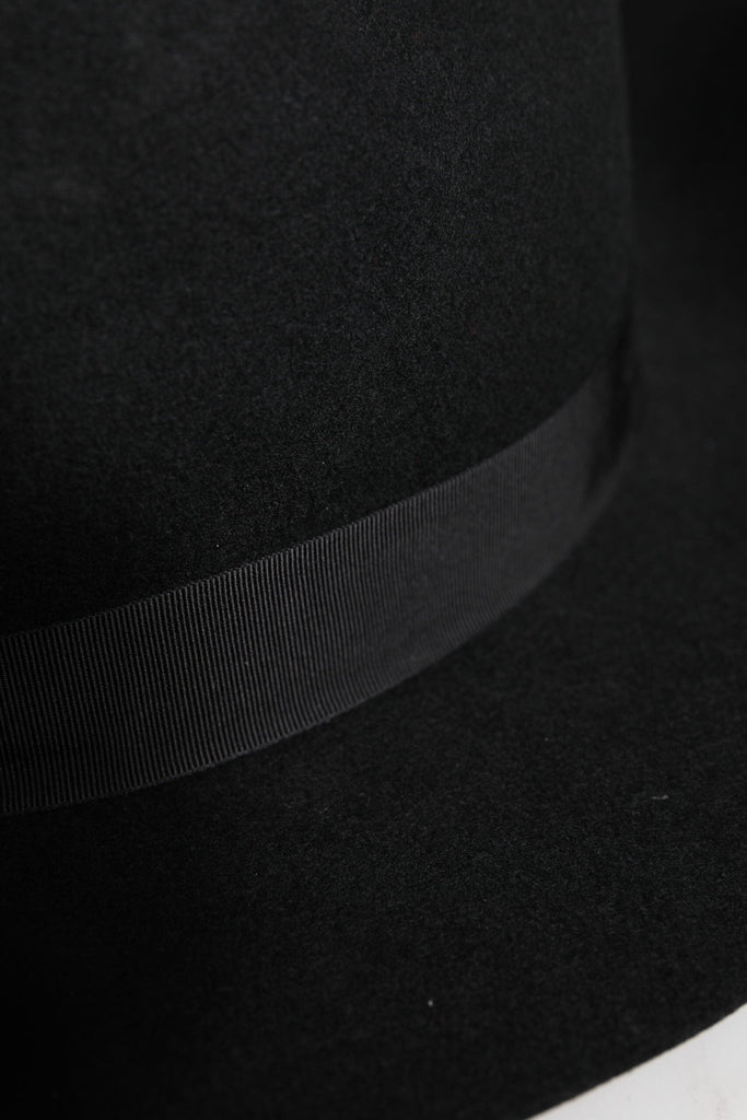 Dolce & Gabbana Black Wide Brim Trilby Fedora Hat - Beyzy Store - Dolce & Gabbana