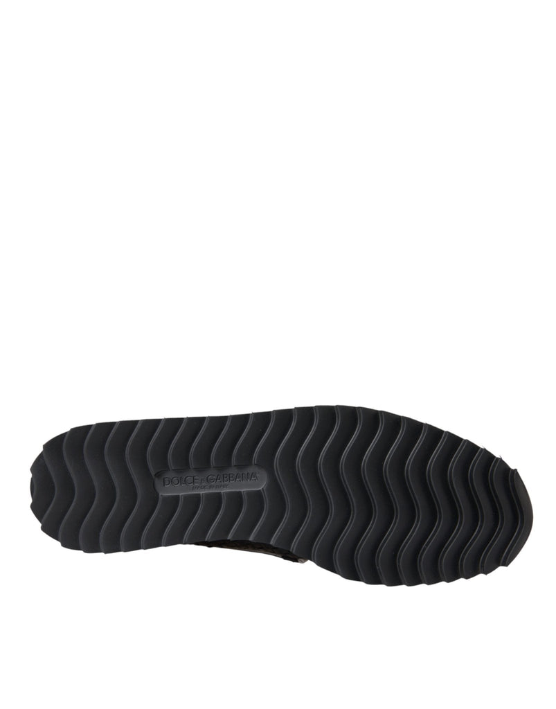 Dolce & Gabbana Black Woven Buffalo Leather Men Loafers Shoes - Beyzy Store - Dolce & Gabbana