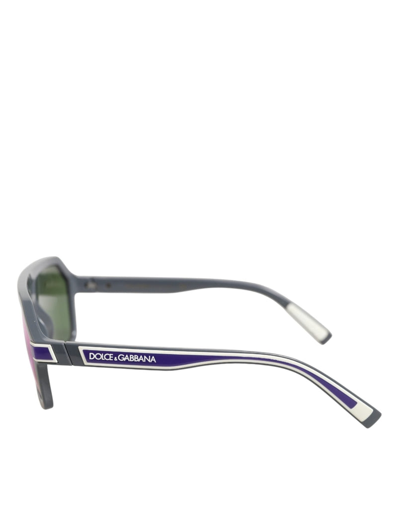 Dolce & Gabbana Blue Acetate Aviator Shades Eyewear Sunglasses - Beyzy Store - Dolce & Gabbana