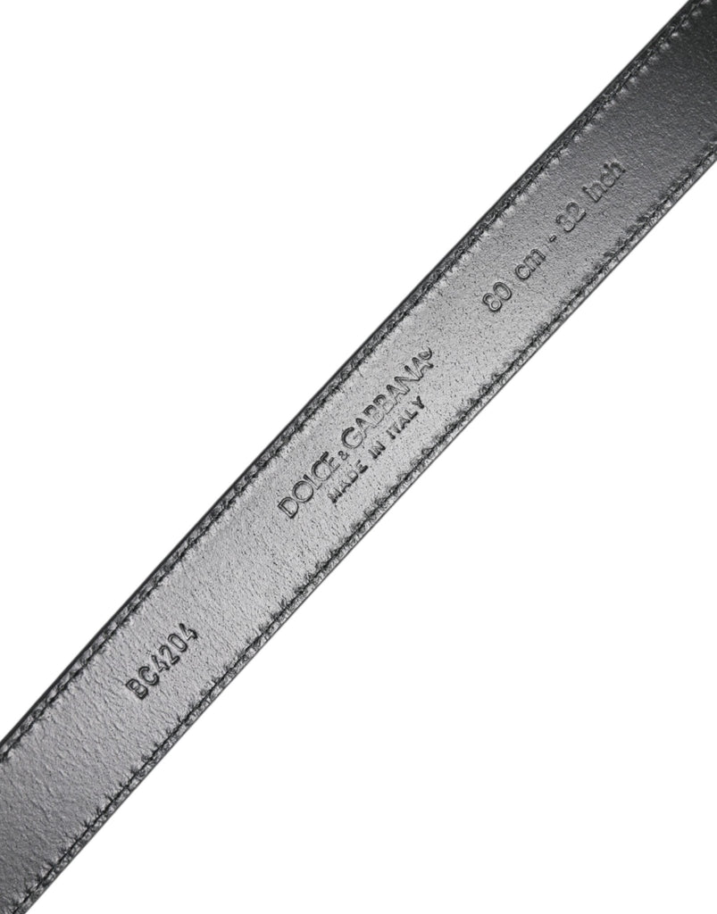 Dolce & Gabbana Blue Leather Classic Metal DG Logo Buckle Belt - Beyzy Store - Dolce & Gabbana