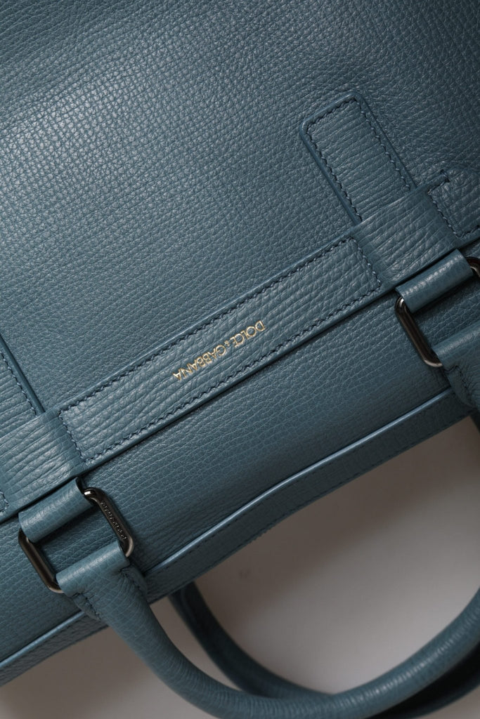 Dolce & Gabbana Blue Logo Double Handle Messenger Briefcase Bag - Beyzy Store - Dolce & Gabbana