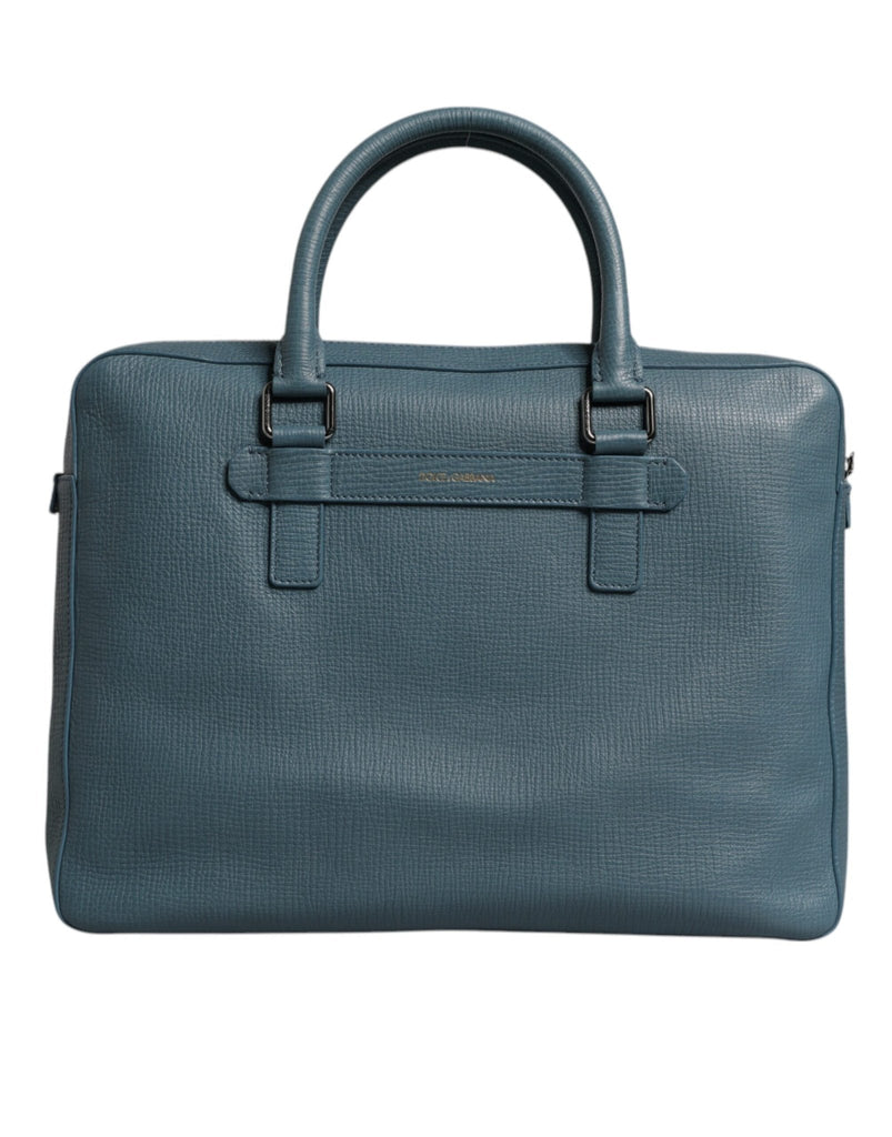 Dolce & Gabbana Blue Logo Double Handle Messenger Briefcase Bag - Beyzy Store - Dolce & Gabbana