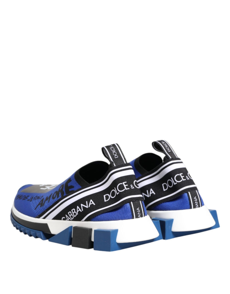 Dolce & Gabbana Blue Logo Low Top Sorrento Sneakers Shoes - Beyzy Store - Dolce & Gabbana