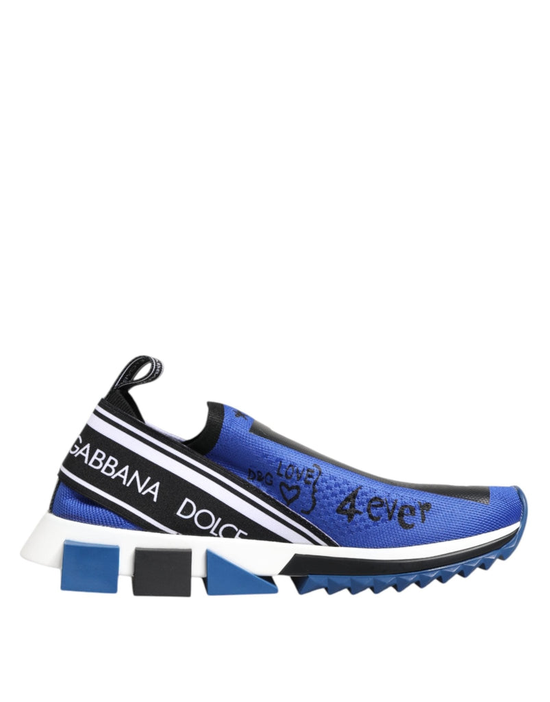 Dolce & Gabbana Blue Logo Low Top Sorrento Sneakers Shoes - Beyzy Store - Dolce & Gabbana