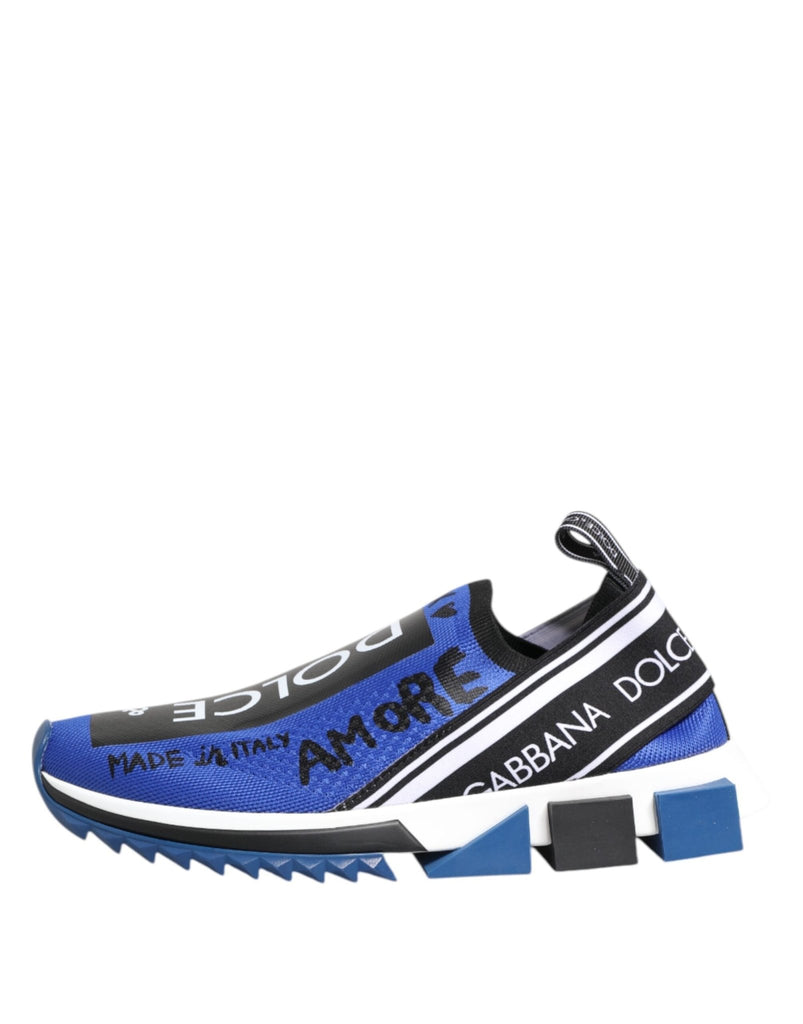 Dolce & Gabbana Blue Logo Low Top Sorrento Sneakers Shoes - Beyzy Store - Dolce & Gabbana