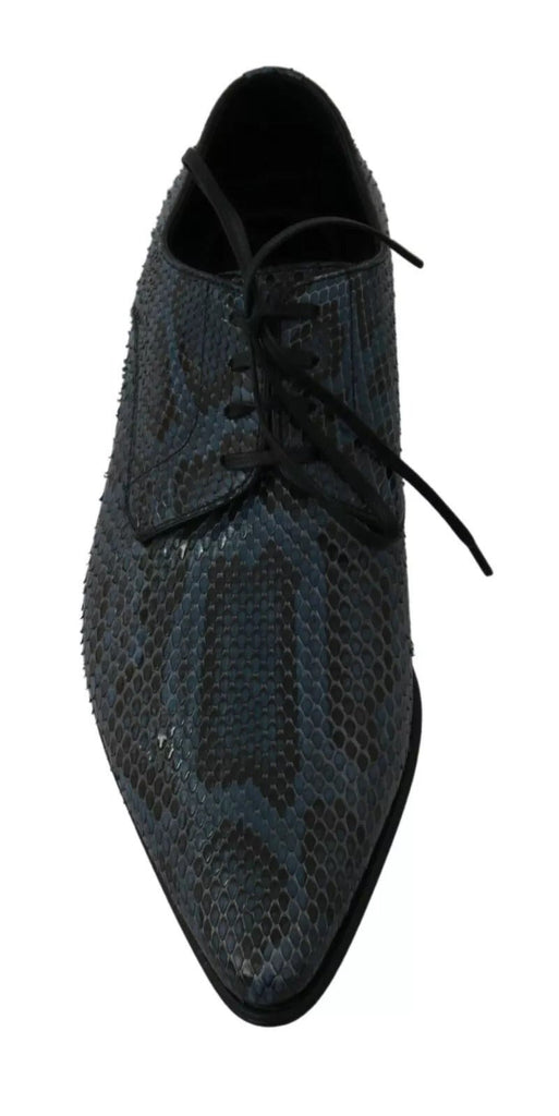 Dolce & Gabbana Blue Python Leather Snakeskin Shoes - Beyzy Store - Dolce & Gabbana