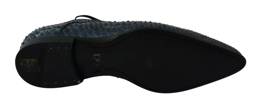 Dolce & Gabbana Blue Python Leather Snakeskin Shoes - Beyzy Store - Dolce & Gabbana