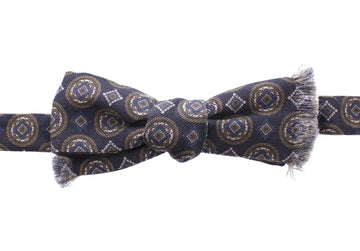 Dolce & Gabbana Blue Silk Baroque Fantasi Tied Bow Tie Papillon - Beyzy Store - Dolce & Gabbana