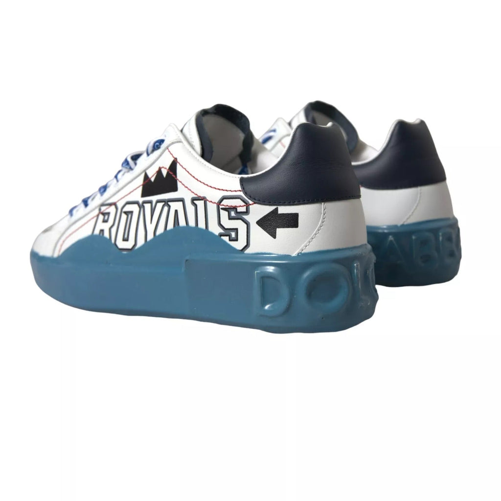 Dolce & Gabbana Blue White Printed Portofino Melt Sneakers - Beyzy Store - Dolce & Gabbana