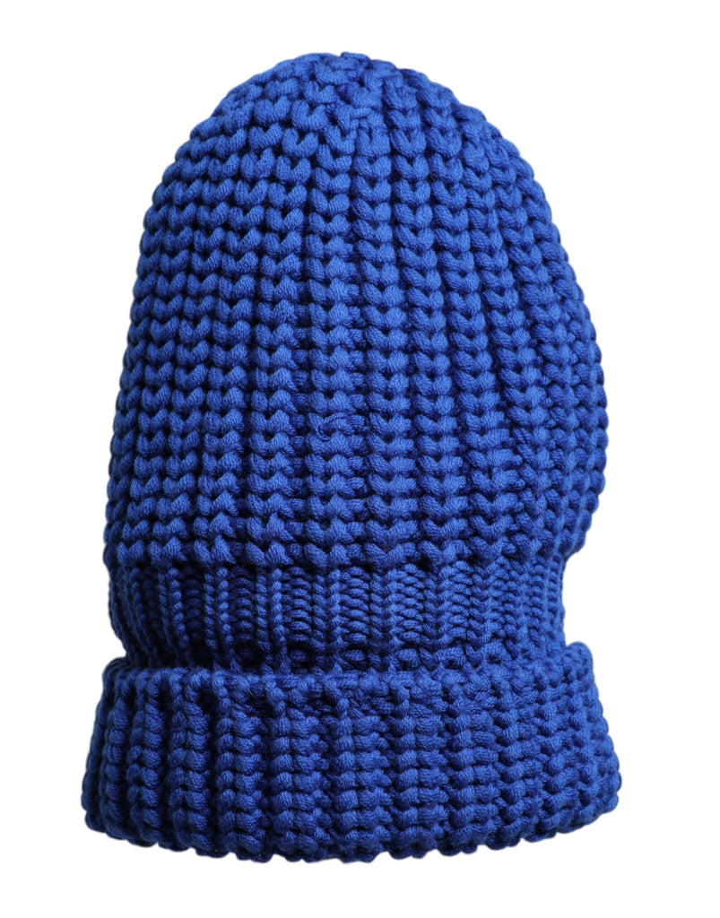Dolce & Gabbana Blue Wool Knitted Winter Beanie Hat - Beyzy Store - Dolce & Gabbana