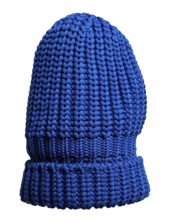 Dolce & Gabbana Blue Wool Knitted Winter Beanie Hat - Beyzy Store - Dolce & Gabbana