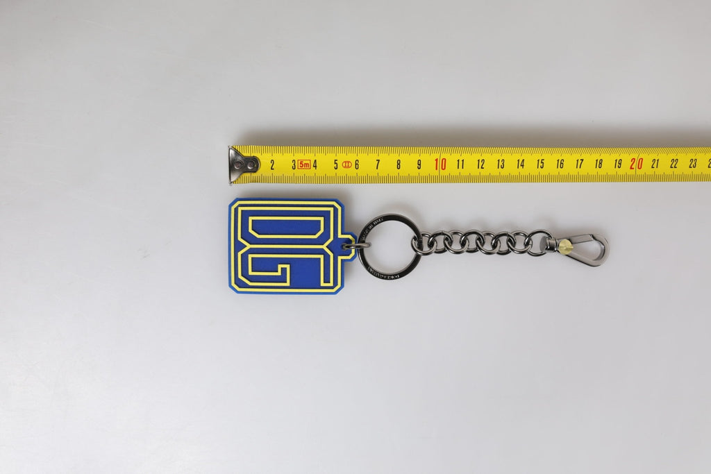 Dolce & Gabbana Blue Yellow DG Rubber Logo Silver Men's Keychain Keyring - Beyzy Store - Dolce & Gabbana
